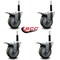 Service Caster 4'' Gray Poly Swivel 3/4'' Expanding Stem Caster Set Total Lock Brake, 4PK SCC-EXTTL20S414-PPUB-34-4 - alternate 3